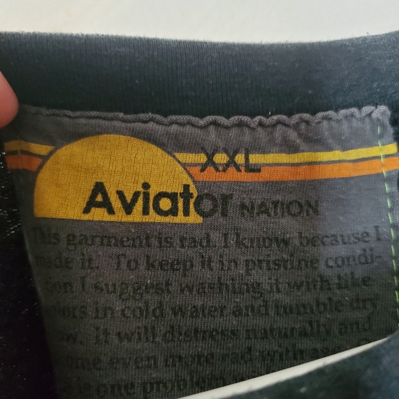 Aviator Nation Bolt Crew Sweatshirt Charcoal Size XXL - Picture 10 of 15